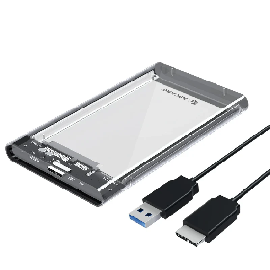 LAPCARE Tansparent SSD Casing for 2.5" Sata with cable